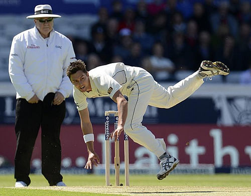 A no-ball will be called if the bowler breaks the stumps during the delivery stride, a problem that has affected England's Steven Finn in recent times. Reuters
