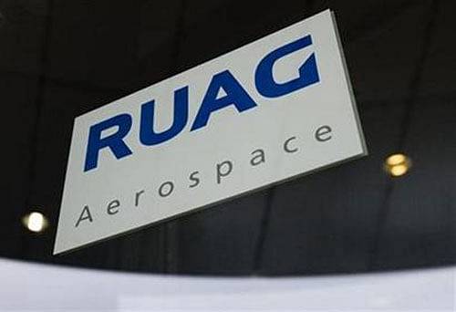 A logo of RUAG Aerospace