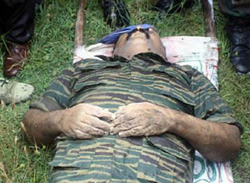 In this photograph released by the Sri Lankan military on May 19, 2009 shows what the army says is the body of Liberation Tigers of Tamil Eelam (LTTE) leader Vellupillai Prabhakaran. Credit: Reuters/Sri Lankan Government/Handout