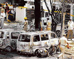 Bangalore BJP office bomb blast. File photo