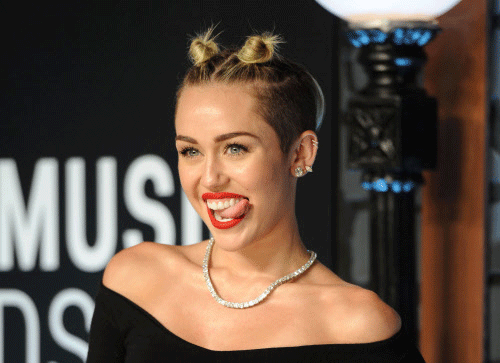 Pop star Miley Cyrus. File Photo