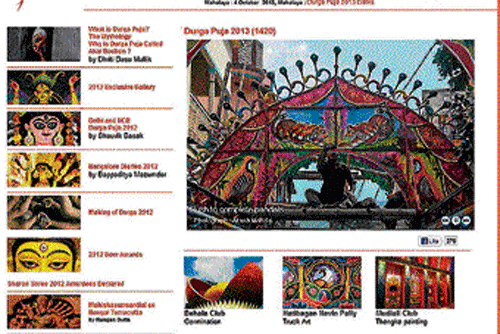 tech savVy Sharodinfo.com lists information and photographs from Durga Pujas across the world.
