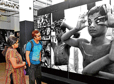 vivid Photographs by Shambhu Shaha, Sunil Janah and Henri Cartier-Bresson on display.