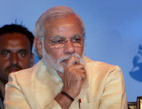 Gujarat Chief Minister Narendra Modi at the Culmination Convention of Manthan, a youth movement to help set the agenda for 2014 General Elections, in New Delhi. PTI File Image