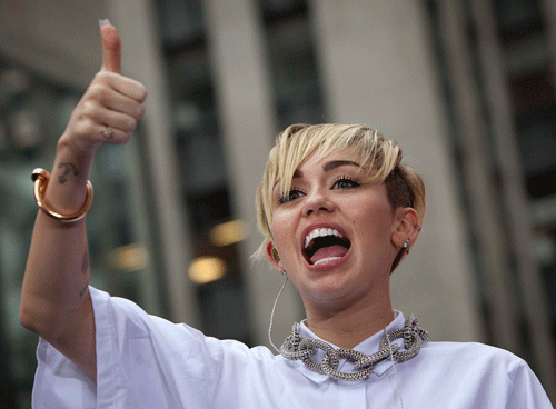 Singer Miley Cyrus. Reuters Image