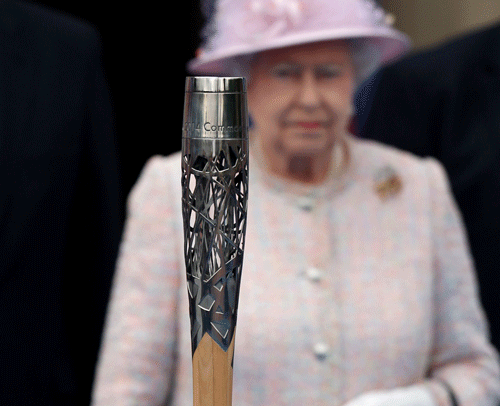The Queen's Baton Relay arrived in India following a grand launch by Her Majesty Queen Elizabeth II in London. AP Photo