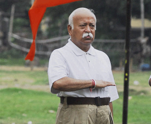 "The economic condition of the nation has a direct and instant bearing on the routine and life of the common people...and presently the common man is reeling under the unbearable weight of unending price rise," Bhagwat said. PTI File Photo.