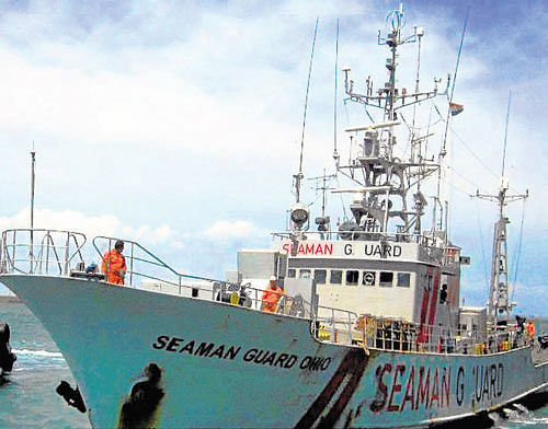 MVSeaman Guard ship at Tuticorin Port in Tamil Nadu on Monday. PTI