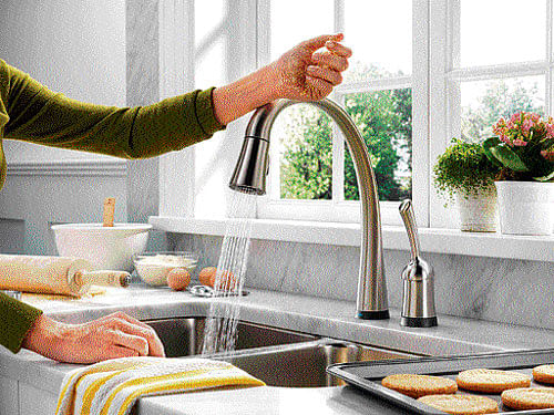 Faucets that respond to the slightest touch or are digitised (right) have pushed out washers which easily get worn out. (photos courtesy: harshita parekh designs)