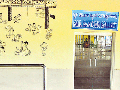 The Rail Art Gallery and the Rail Cartoon Gallery at the City Railway Station in a state of neglect. DH PHOTOS