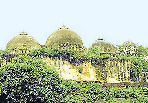 Babri Masjid which was demolished by Karsevaks in 1992.