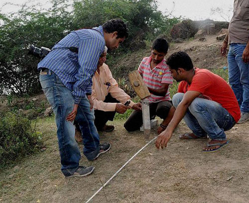 Preparations underway at Raja Rao Ram Bux fort in Unnao district on Thursday for the excavation work by the ASI to trace hidden treasure of gold. PTI Photo