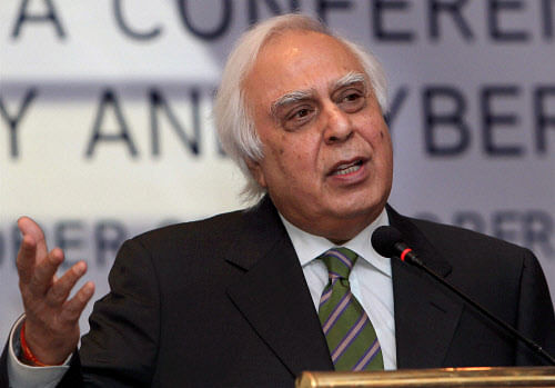 The next round of spectrum auction is expected by the end of this year with lower reserve prices, said Telecom Minister Kapil Sibal. PTI photo