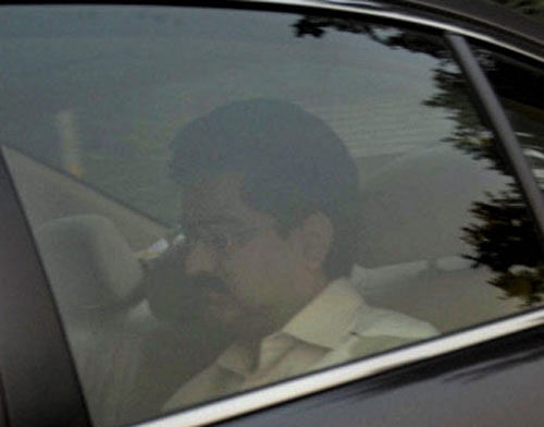 Industrialist Kumar Mangalam Birla leaves after a meeting with Finance Minister P Chidambaram in New Delhi on Friday. PTI Photo