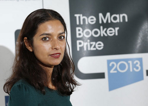 Jhumpa Lahiri who wrote 'The Lowland', poses during a photocall in London. Reuters