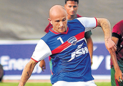 Leading from the front : Australia's Sean Rooney has been crucial to Bengaluru FC's rise in their opening season in the I-League. DH PHOTO/ SATISH BADIGER