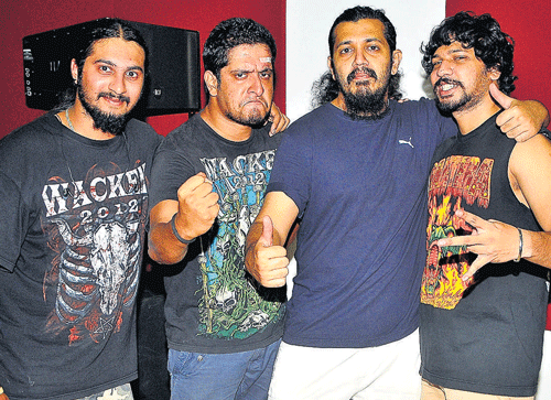 metal heads: Mayank, Jimmy, Sidharth and Leon.