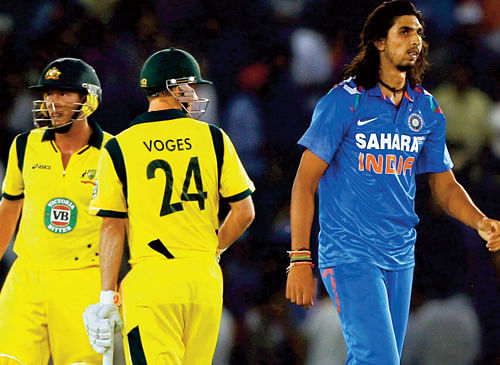 under the scanner: Though he retained his place in the squad, pacer Ishant Sharma will have to better his efforts in the upcoming ODIs against Aussies. pti