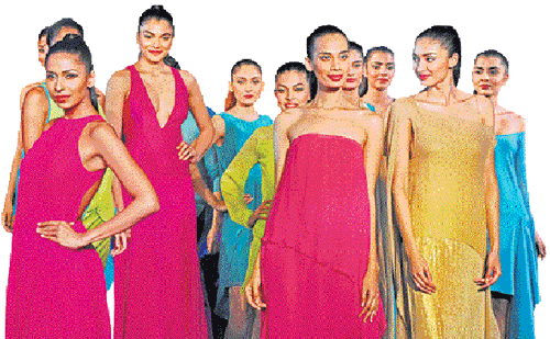 vivid colours: Some of Wendell Rodricks' creations.