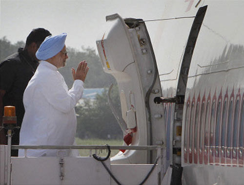 Prime Minister Manmohan Singh today left for China . PTI File Image