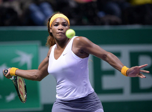World number one Serena Williams beat Agnieszka Radwanska for the eighth time in eight matches to move ominously towards the semifinals of the WTA Championships on Wednesday. AP photo