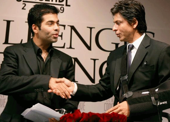 Filmmaker Karan Johar and Shah Rukh Khan . FIle PTI Image
