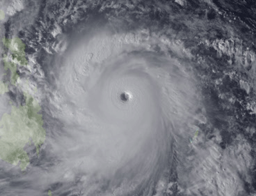 Super Typhoon Haiyan is seen approaching the Philippines in this Japan Meteorological Agency handout image. Reuters