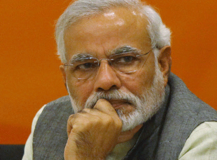 Modi (in pic), in his nine-page reply to the Commission's notice for poll code violation, had denied having violated the Model Code of Conduct. PTI Photo