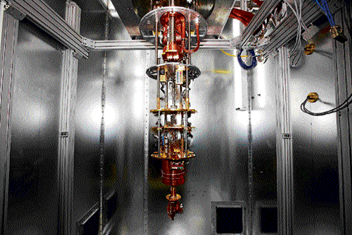 A file photo of D-Wave Systems' so-called quantum computer without its protective thermal canisters, at the company's lab in Burnaby, British Columbia, Canada. NYT