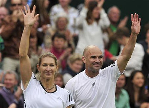 Peter Graf accompanied his daughter during her climb to the top of the tennis world, but the two later had a falling out after he was sentenced to more than three years in prison in 1997 for tax evasion. Reuters file photo of Germany's Steffi Graf and husband Andre Agassi