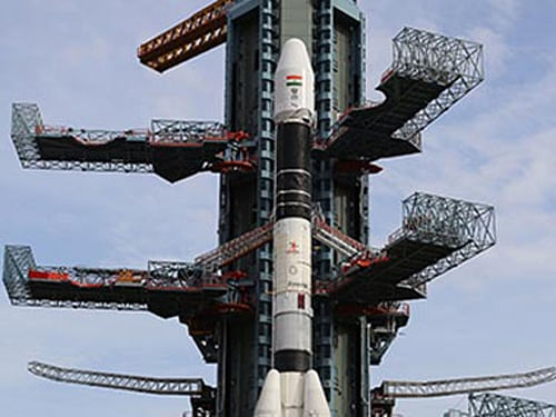 ISRO today announced that the launch of Geosynchronous Satellite Launch Vehicle GSLV D5, which was called off at the 11th hour on August 19 due to a fuel leak in its second stage, is likely in the first week of January next year. Photo: ISRO