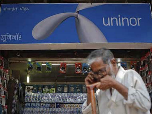 All licences of Uninor were cancelled in February 2012 by the Supreme Court along with 100 other 2G permits. Uninor had to bid for spectrum afresh to continue its operations. Reuters file photo