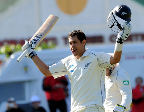 Ross Taylor smashed a maiden double century against the West Indies today as New Zealand racked up an imposing 609-9 declared, taking a vice-like grip on the first Test in Dunedin. AP