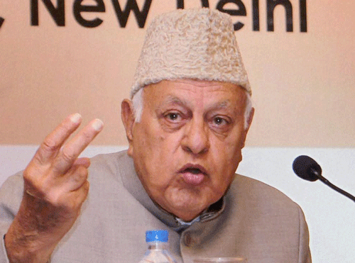 ''These days the situation is such that one is scared of talking to girls. We feel that a lady should not be hired as a secretary. God forbidding, if there is some complaint we may land in jail,'' said Farooq Abdullah. PTI photo