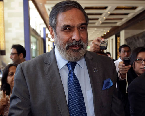 Trade Minister Anand Sharma arrives at the Ninth Ministerial Conference of the World Trade Organization (WTO) in Bali, Indonesia, Friday, Dec. 6, 2013. AP Photo