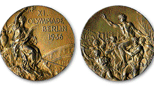 collector's dream One of the gold medals won by iconic Jesse Owens at the 1936 Games that went up for auction. ap