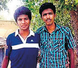 Tragic end Goutham and Roopesh (right) who drowned at Malpe Beach   on Monday. dh photo