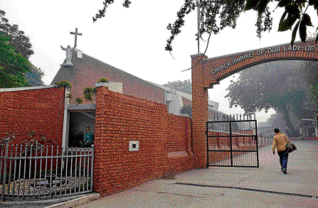 Merciful : A view of the Church of Our Lady of Health in Masihgarh