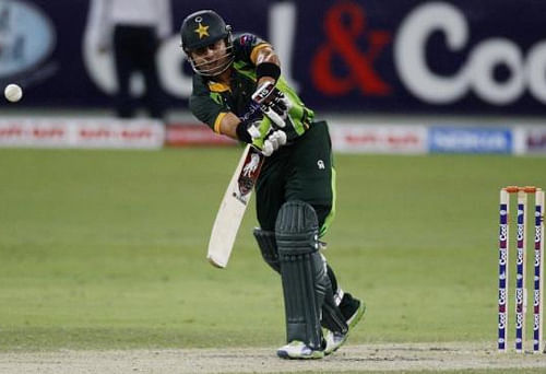 Pakistani opener Ahmed Shehzad has been fined 50 percent of his match fee for pushing Sri Lankan opener Tillakaratne Dilshan during the third one-day game, the sport's governing body said today. Reuters file photo