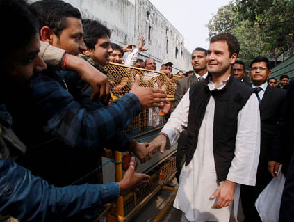 Rahul Gandhi came face to face with the bitter reality of the deep chasm between communities after the communal riots in the sugar belt of Muzaffarnagar and Shamli as he made an unannounced visit to the relief camps and villages in the twin districts on Sunday. PTI photo