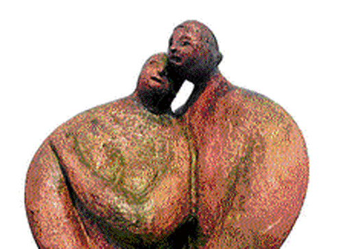 moulded A group  of artists have used bronze to express their  interpretation of love,  intimacy and celebration.