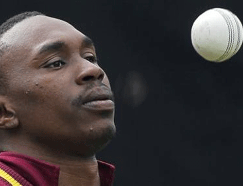 Bravo (in pic) returned figures of four for 44 while Rampaul and Holder took two wickets apiece. Ryder was the first to fall, slashing at a wide delivery from Rampaul to be caught by Darren Bravo at cover point without scoring. Reuters File Photo.