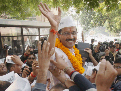 Set to be sworn-in as Delhi Chief Minister on Saturday, Arvind Kejriwal today said he does not have a magic wand to solve all the problems but nothing is impossible if honest people join hands. PTI File.