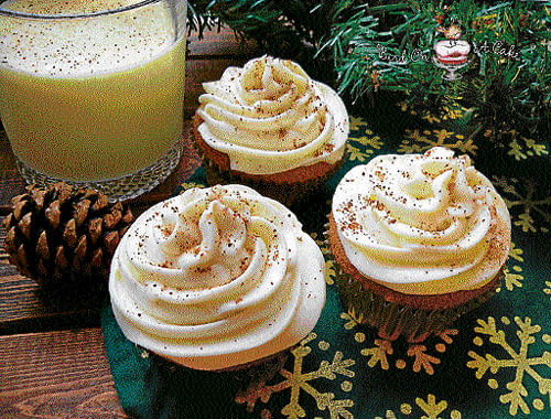 sweet: Eggnog cupcakes with nutmeg frosting.