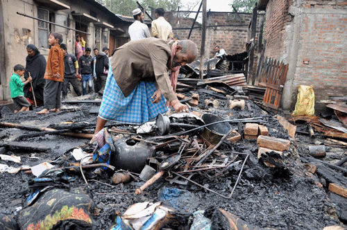 As many as 200 thatched houses belonging to fishermen were gutted in fire in Dummulapeta area in Kakinada town of East Godavari district, police said today. PTI File Photo. For Representation Only.