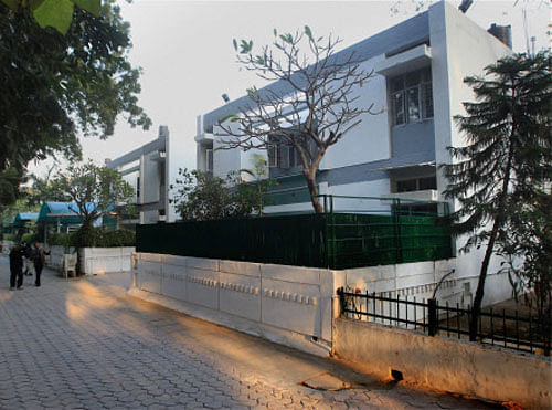 Delhi CM Arvind Kejriwal's newly-alloted duplex house on Bhagwan Dass Road, in New Delhi on Friday. PTI Photo