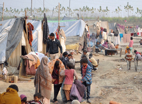 Riot-victims residing in Malakpur relief camp in neighbouring Shamli district have refused to leave the place, officials said. PTI File Photo.