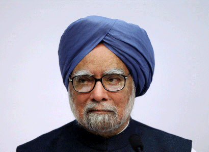 Prime Minister Manmohan Singh addressing a press conference in New Delhi. PTI photo