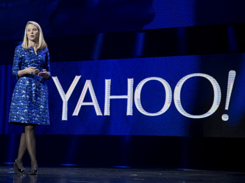 Yahoo president and CEO Marissa Mayer speaks during a keynote address at the International Consumer Electronics Show, Tuesday, Jan. 7, 2014, in Las Vegas. Mayer unveiled the latest steps in her effort to accelerate Yahoo's lackluster revenue growth. AP Photo