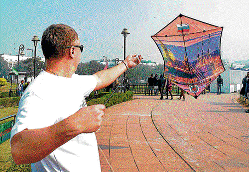 The ongoing Kite Festival sees participation from enthusiasts across the globe. DHNS
